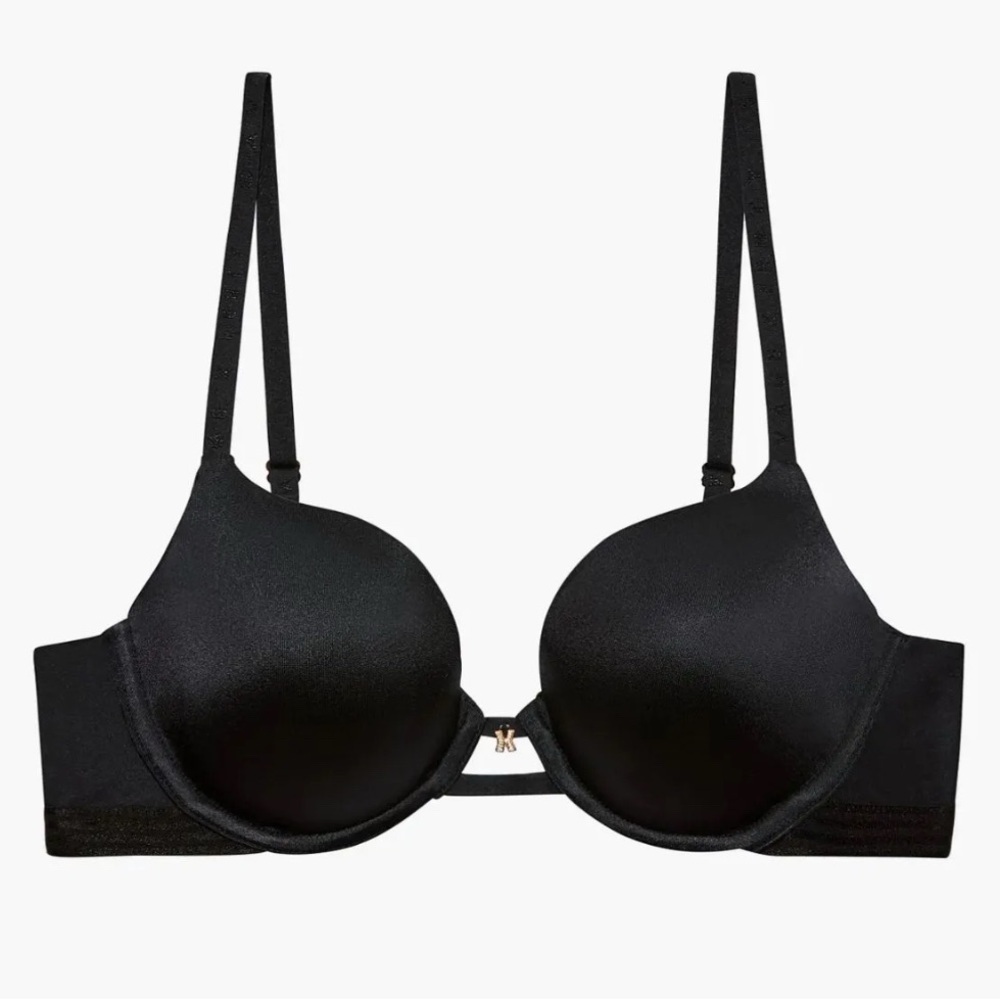 NWT, Savage X Fenty, XSSENCE Microfiber T-Short Bra, Black Caviar 40D H72